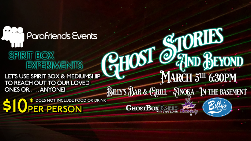 Ghost Stories and Beyond for March